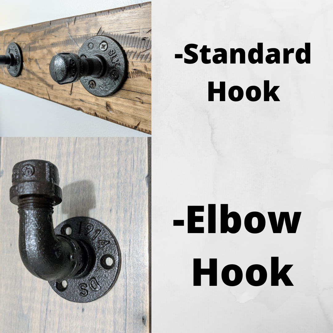 Custom Rustic Wood Towel Robe Coat Rack Bar with Industrial Pipe