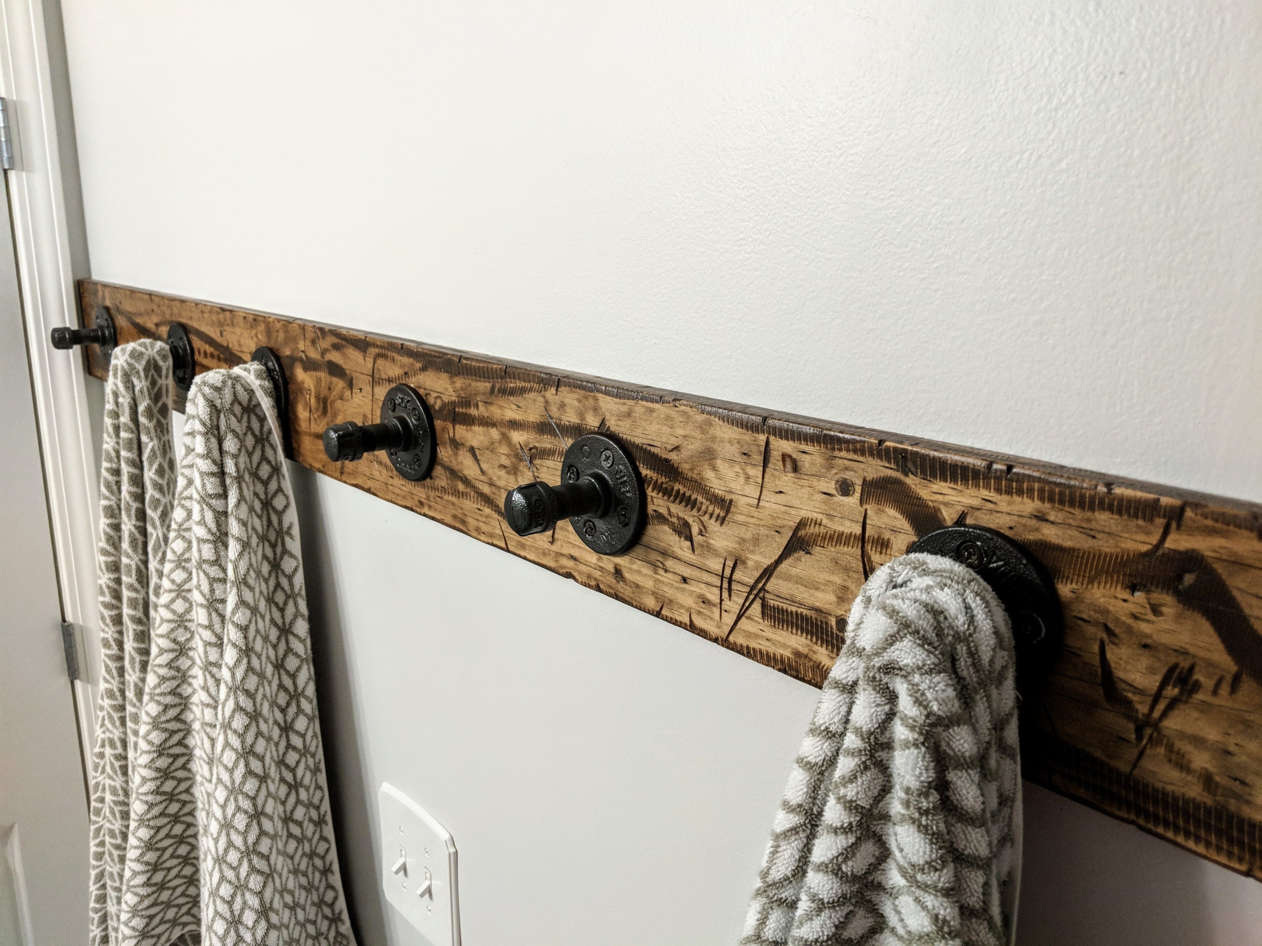 Rustic towel hook on sale