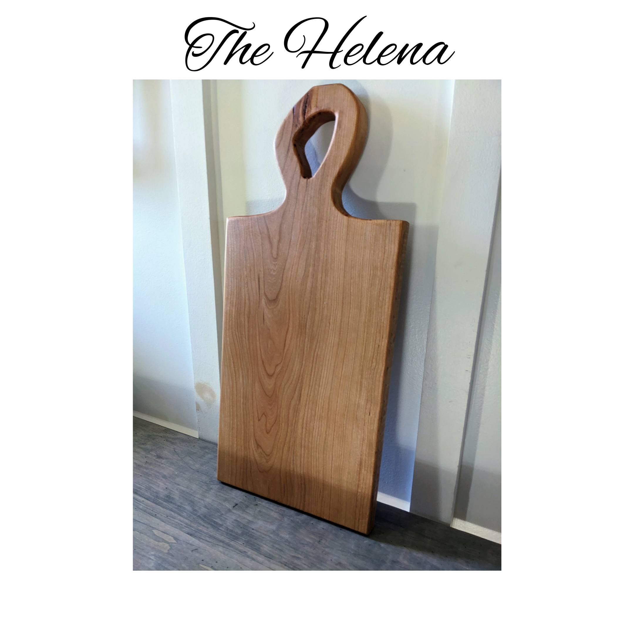 The Helena Charcuterie Cheese Cutting Butcher Block Board, Handcrafted  1.25 thick Solid Cherry Hardwood, All Natural, Non-Toxic Finish, Optional  Custom Laser Engraving Available! - copy